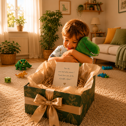 Peluche dinosaure T-Rex Léo, doudou préféré des enfants